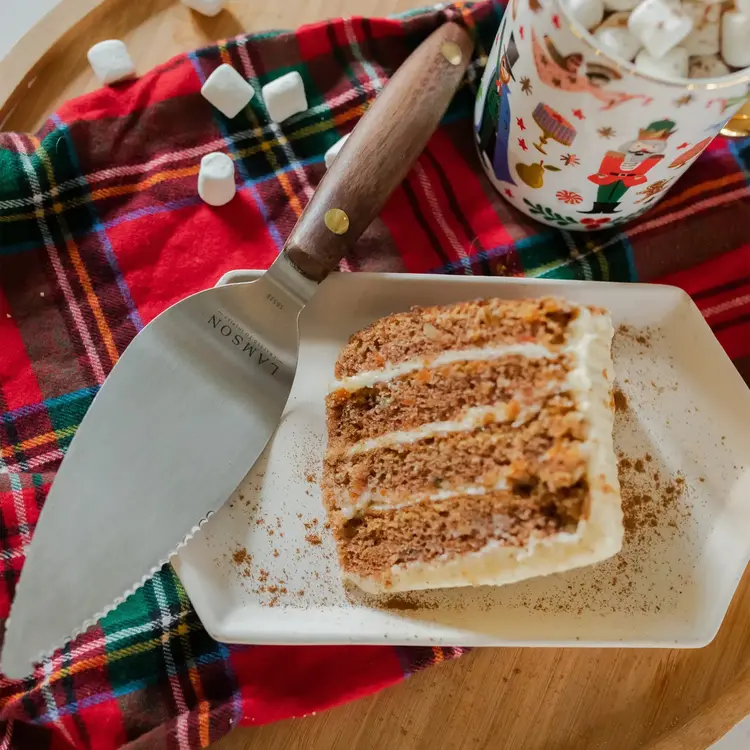 Vintage Wood Cake & Pie Server