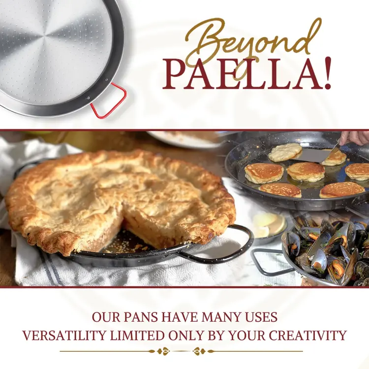 13" Induction Safe Enameled Paella Pan