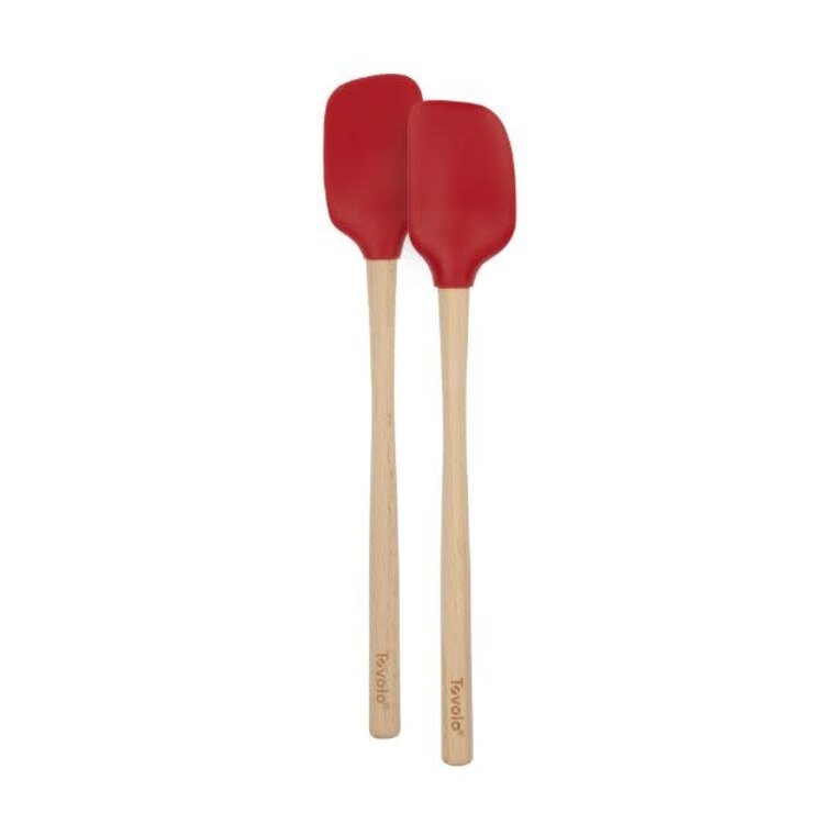 Tovolo Cayenne Red Mini Silicone Spatula & Spoonula Set