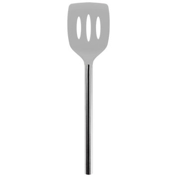 Tovolo Oyster Grey Silicone Slotted Turner Spatula