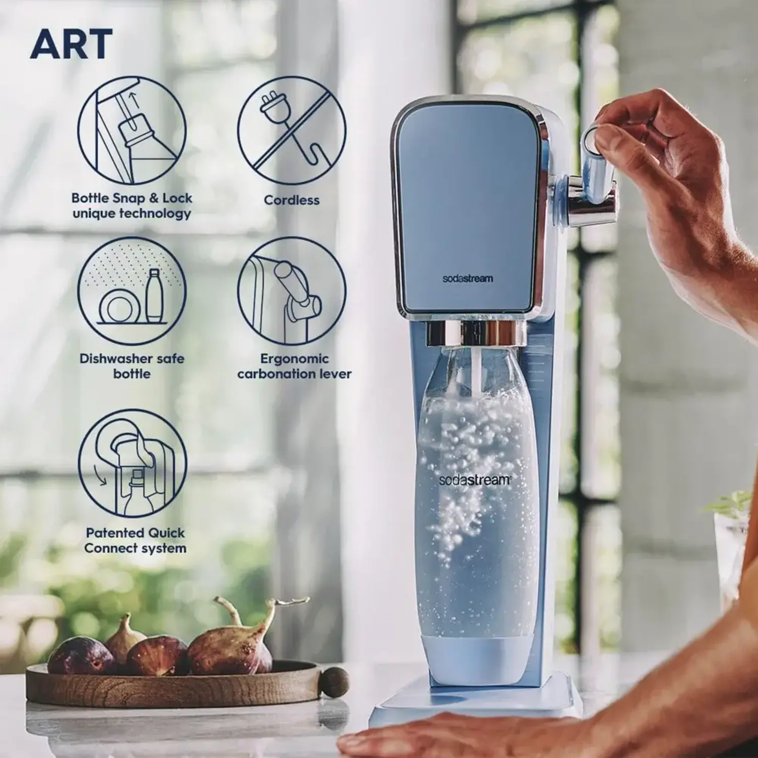 【美品】sodastream art SodaStream Art Sparkling Water Maker + Quick Connect Cylinder