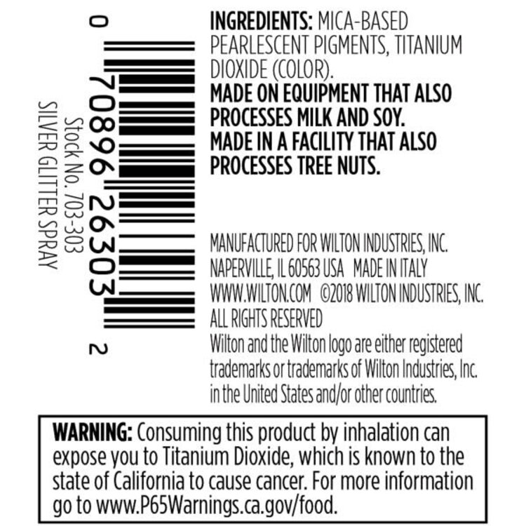 Wilton Silver Edible Glitter Spray