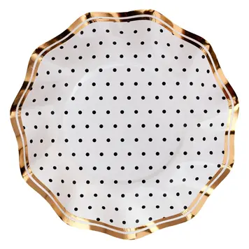 Black & White Paper Appetizer Bowls, set of 8