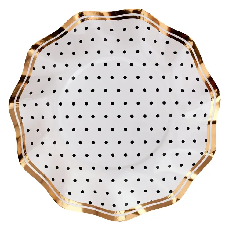 Black & White Paper Appetizer Bowls, set of 8