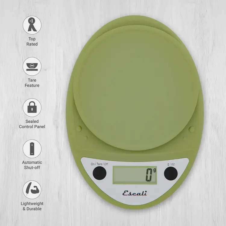 Escali Primo Tarragon Green Digital Scale