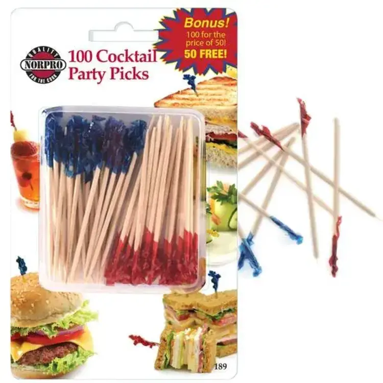 Frilly Toothpicks, set of 100