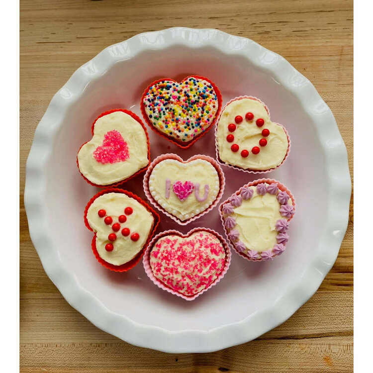 Heart Shaped Silicone Baking Cups, set of 12