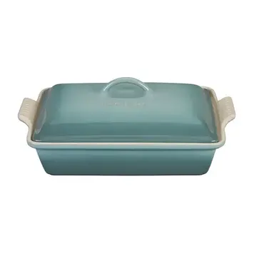 Le Creuset 4 quart Sea Salt Heritage Casserole & Lid