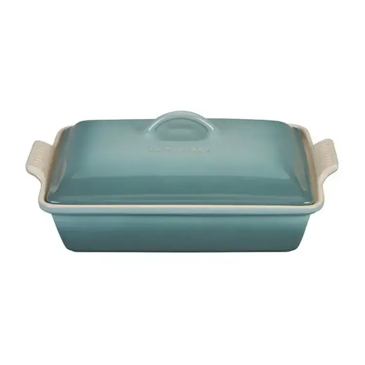 Le Creuset Le Creuset 4 quart Sea Salt Heritage Casserole & Lid