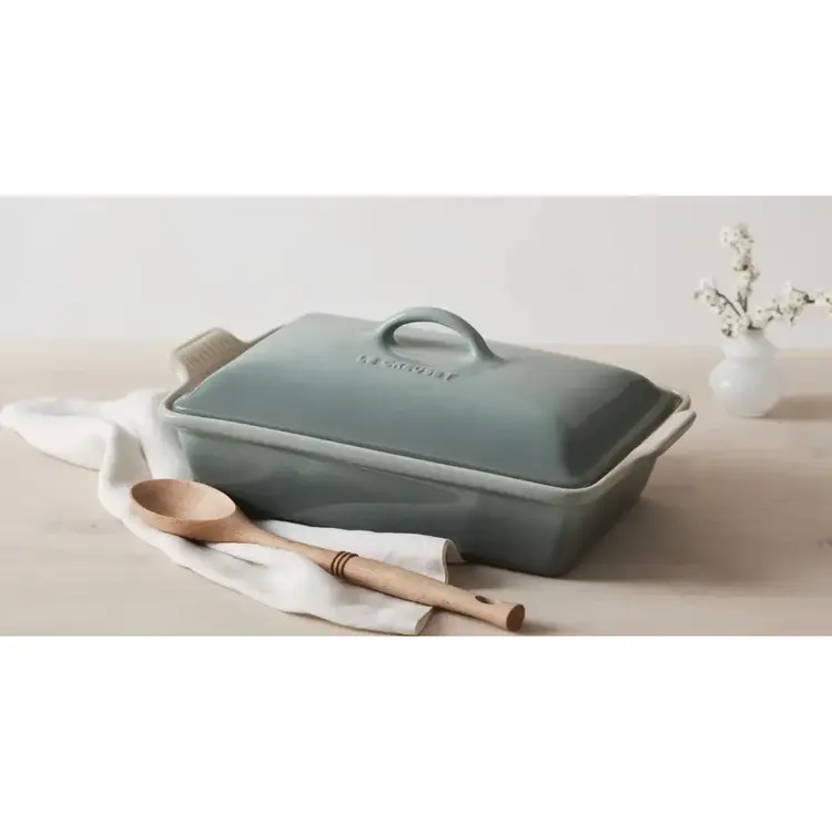 Le Creuset Le Creuset 4 quart Sea Salt Heritage Casserole & Lid
