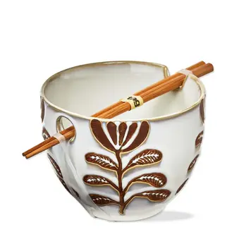 Honey Noodle Bowl & Chopsticks Set