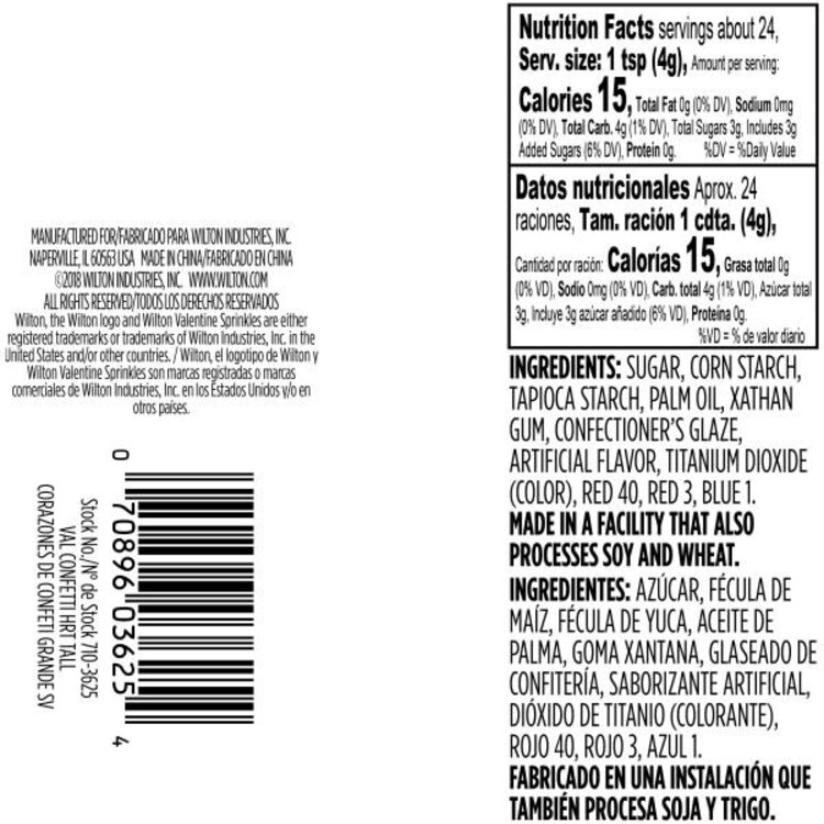 Wilton 3.49 oz Multicolor Hearts