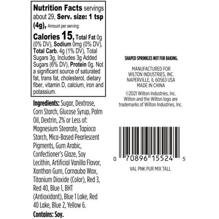 Wilton 4.08oz Hearts Sprinkle Mix