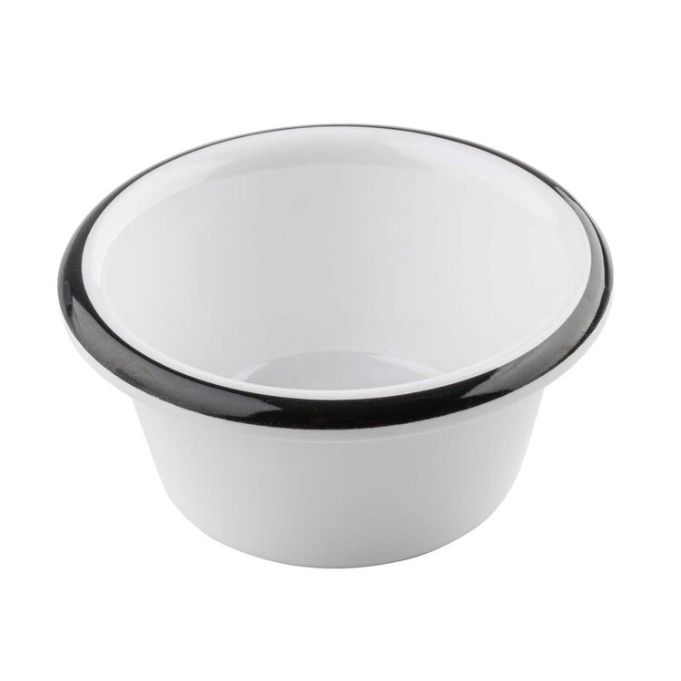 4oz White Enamelware Dipping Bowl