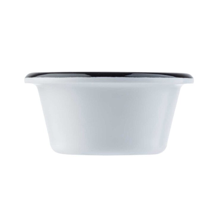 4oz White Enamelware Dipping Bowl