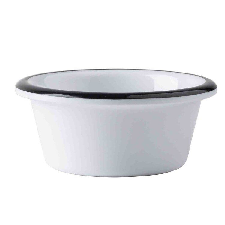4oz White Enamelware Dipping Bowl