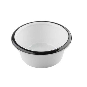 3oz White Enamelware Dipping Bowl
