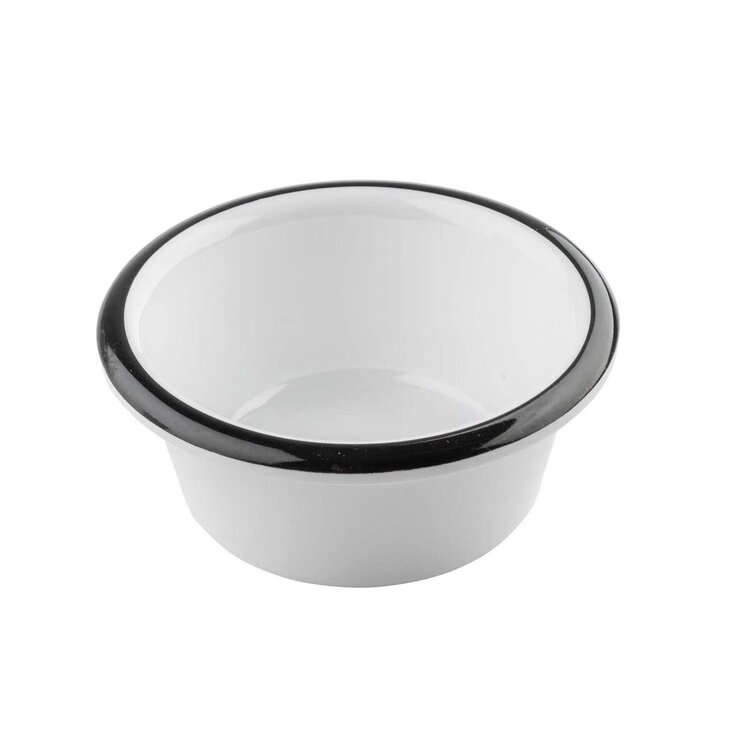3oz White Enamelware Dipping Bowl