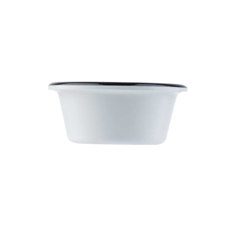 3oz White Enamelware Dipping Bowl