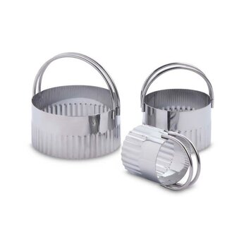 Rippled Round Biscuit Cutters