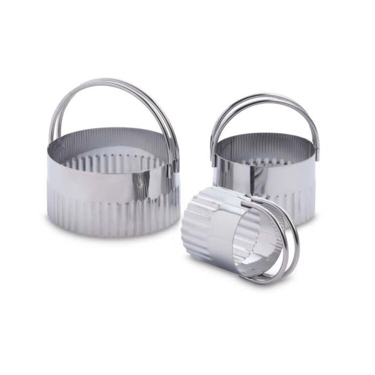Rippled Round Biscuit Cutters