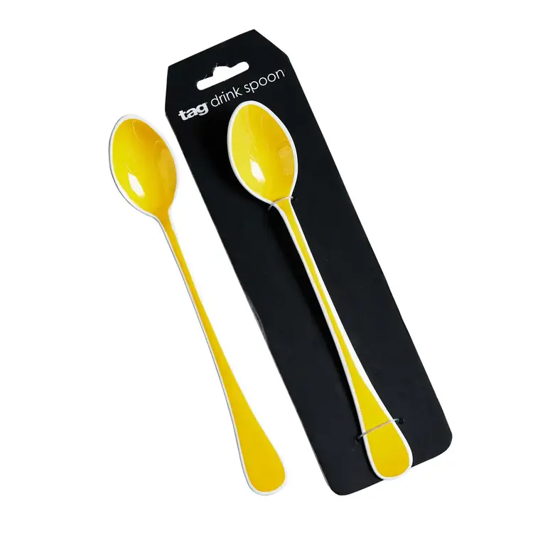 Yellow Enamel Dessert Spoon