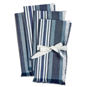 Azure Stripe Napkins, set of 4