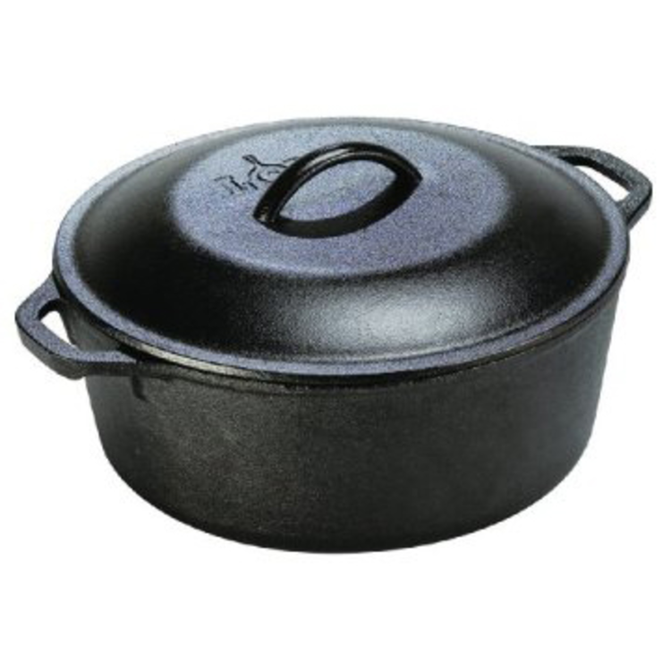 Lodge Lodge 5 quart Round Pre-Seasoned Cast Iron Dutch Oven