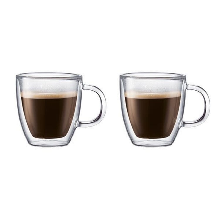 Bodum Bodum Medium Double Wall Glasses with Handles, set of 2