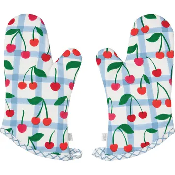Cherry Oven Mitts, set of 2