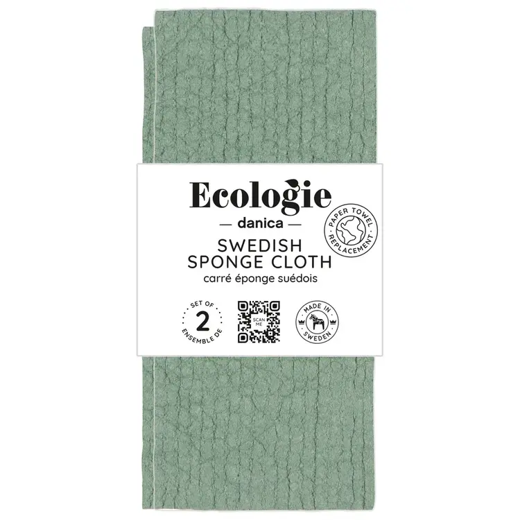 Elm Green Cellulose Dishcloths, set of 2
