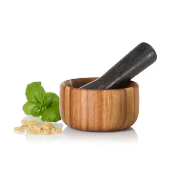 Acacia & Granite Mortar & Pestle