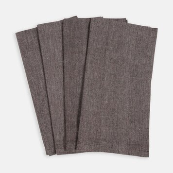 Black Chambray Napkins, set of 4
