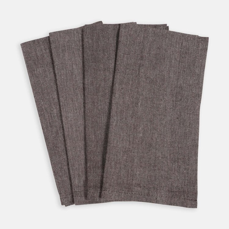 Black Chambray Napkins, set of 4