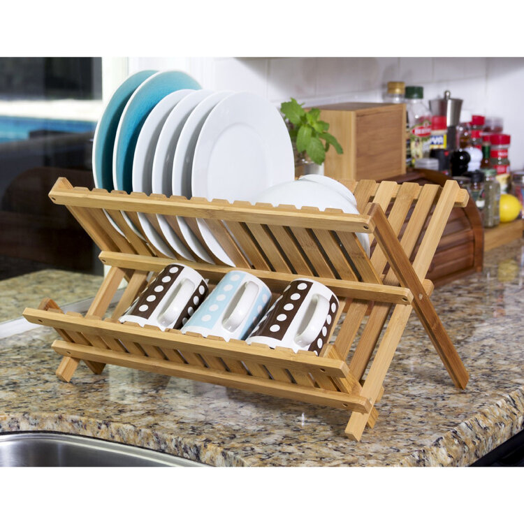 Folding Bamboo Dish Rack