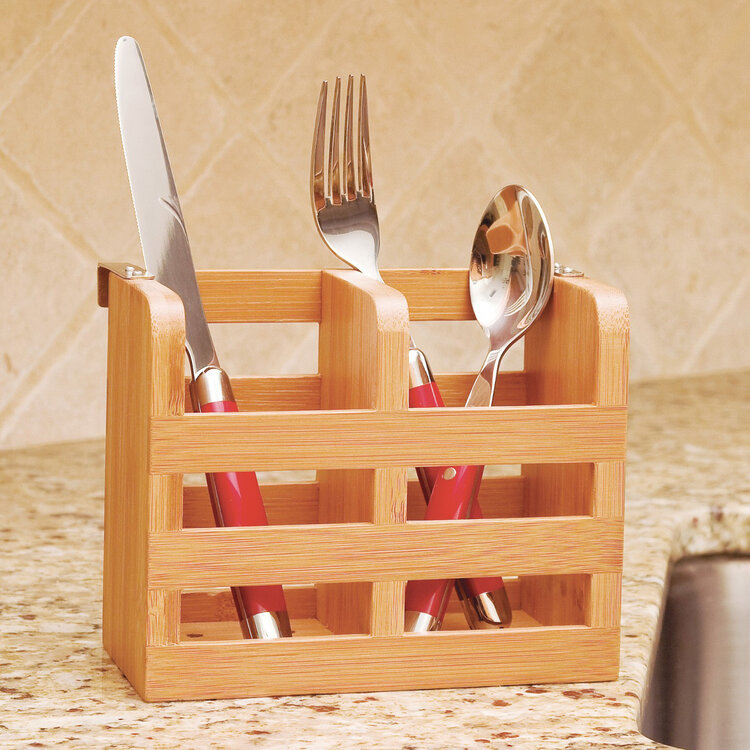 Bamboo Utensil Holder for Dish Rack