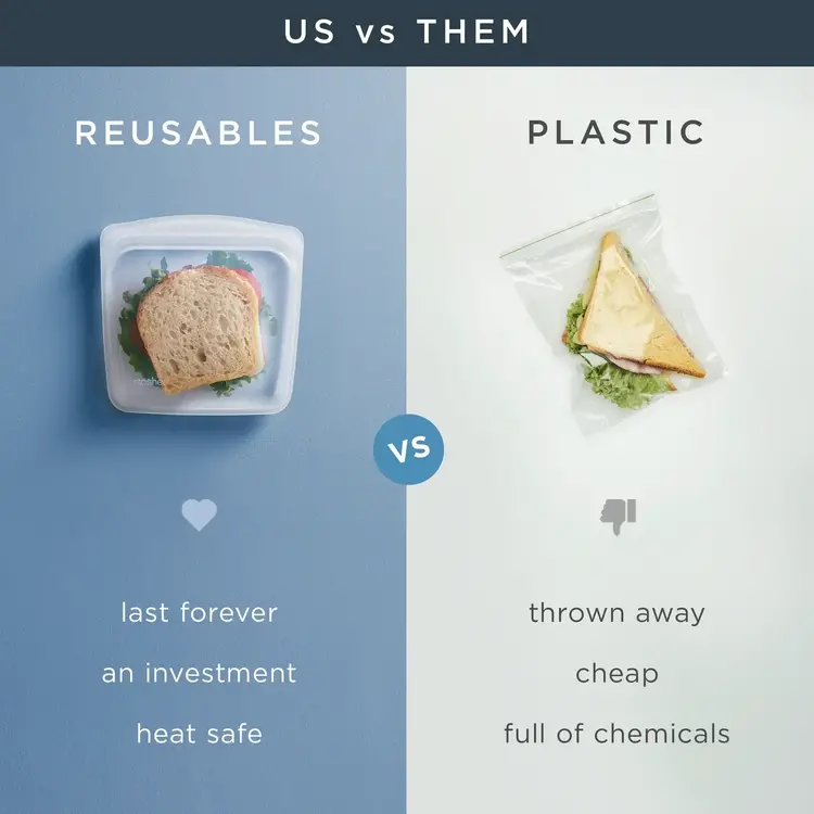 Stasher Half Gallon Aqua Storage Bag