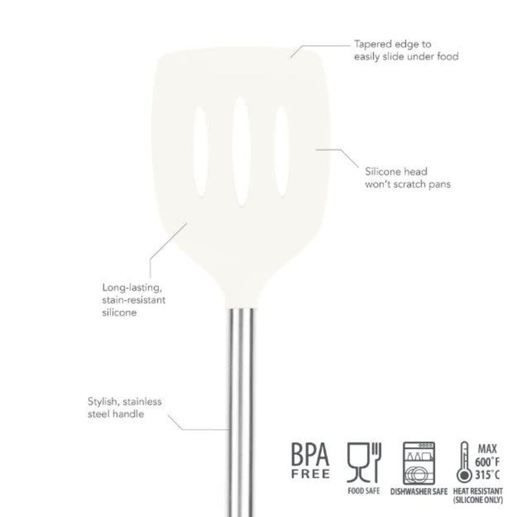 Tovolo White Slotted Turner/Spatula