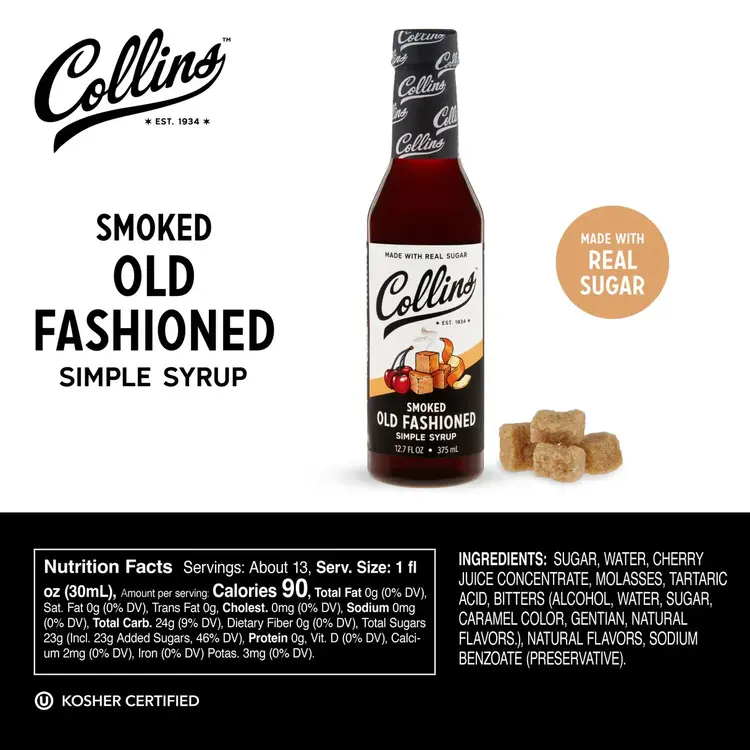 12.7 oz Smoked Old Fashioned Simple Syrup