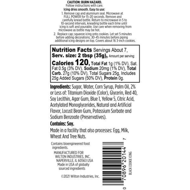 Wilton 9 oz Black Royal Icing Tube