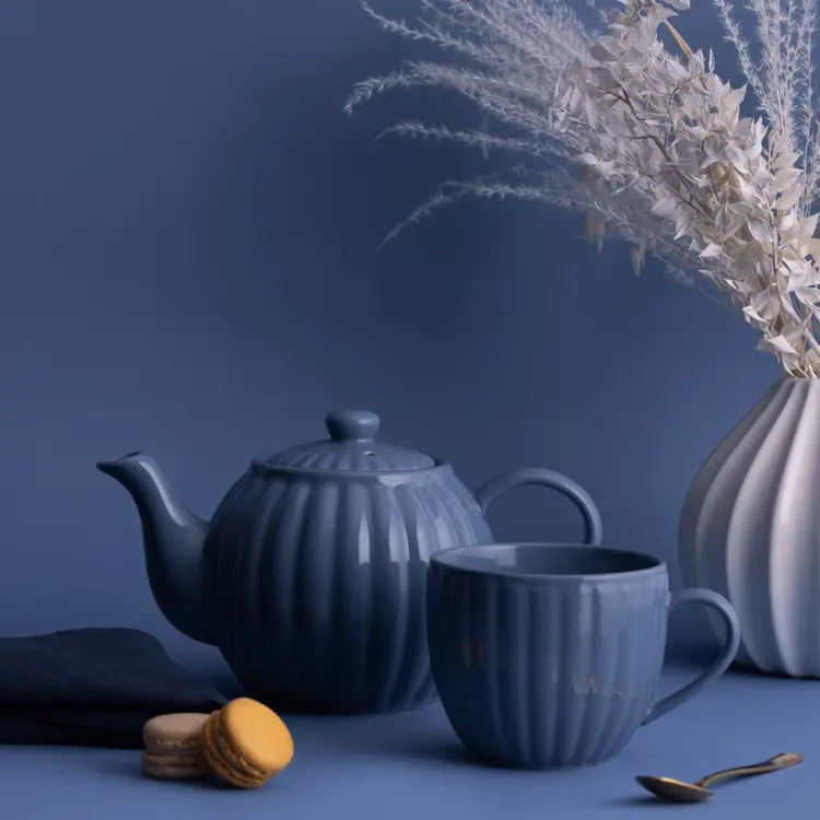 16oz Ribbed Bluebell Mug