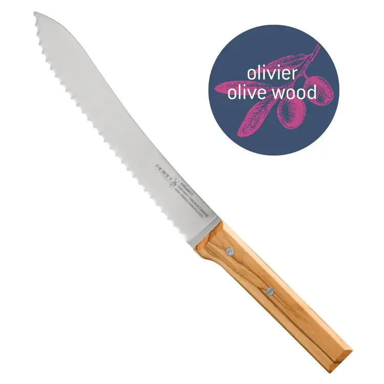 Opinel 8" Olive Wood Bread Knife