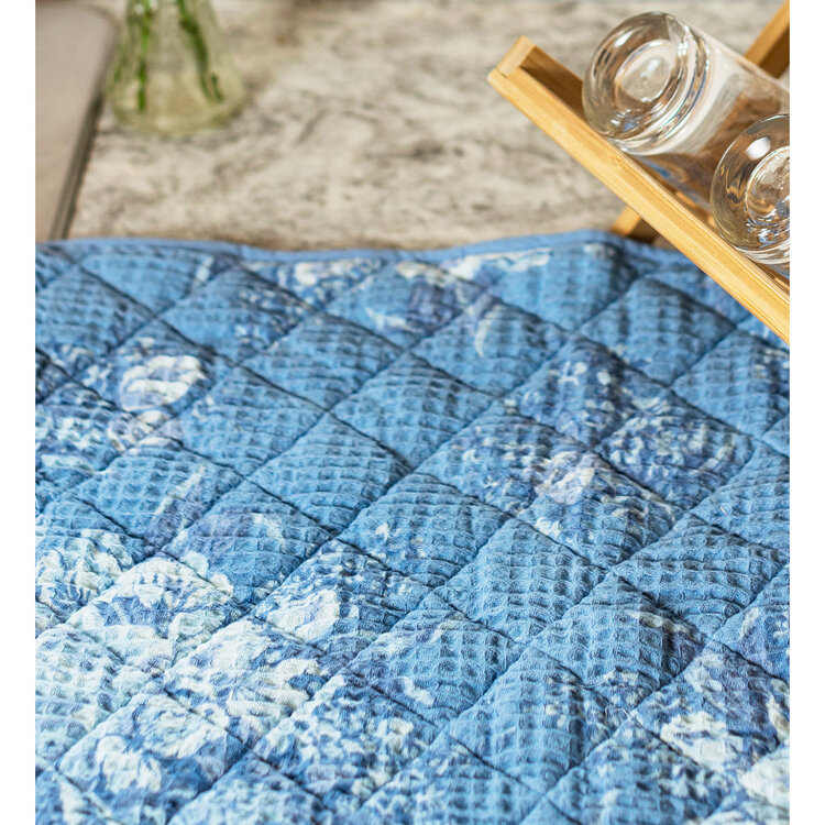 April Cornell Blanche Blue Drying Mat
