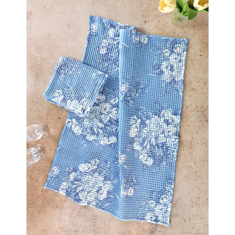 April Cornell Blanche Blue Dishtowel