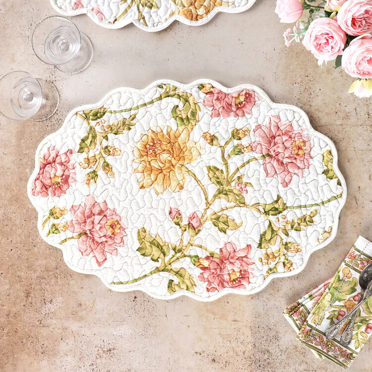 April Cornell Quilted Rosehip Placemat