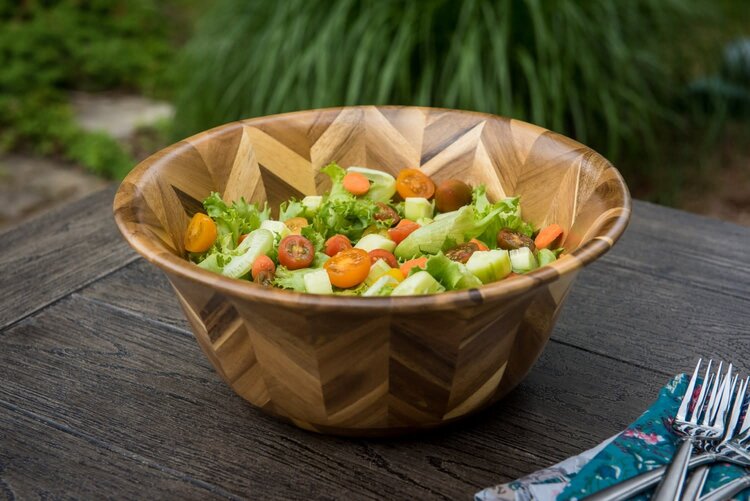 12" Herringbone Salad Bowl