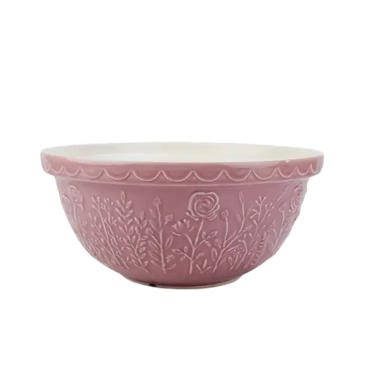 12" Pink Rose Mixing Bowl