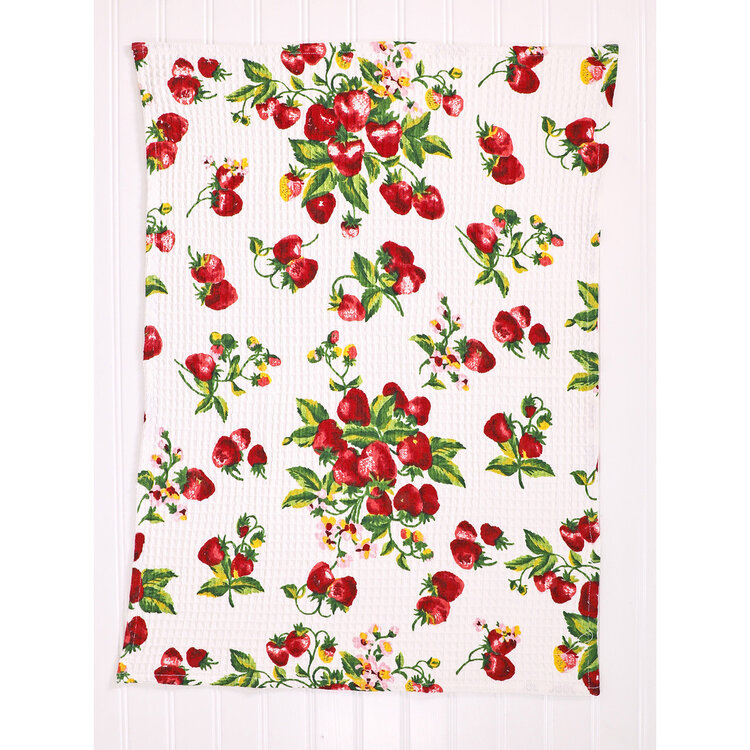 April Cornell Strawberry Basket Dishtowel