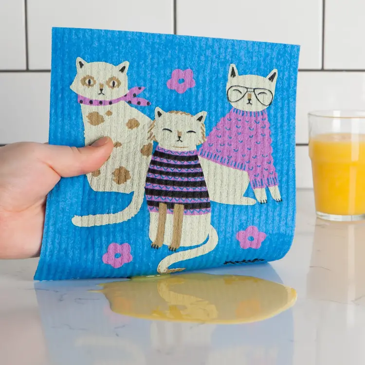 Feline Fine Cellulose Dishcloth