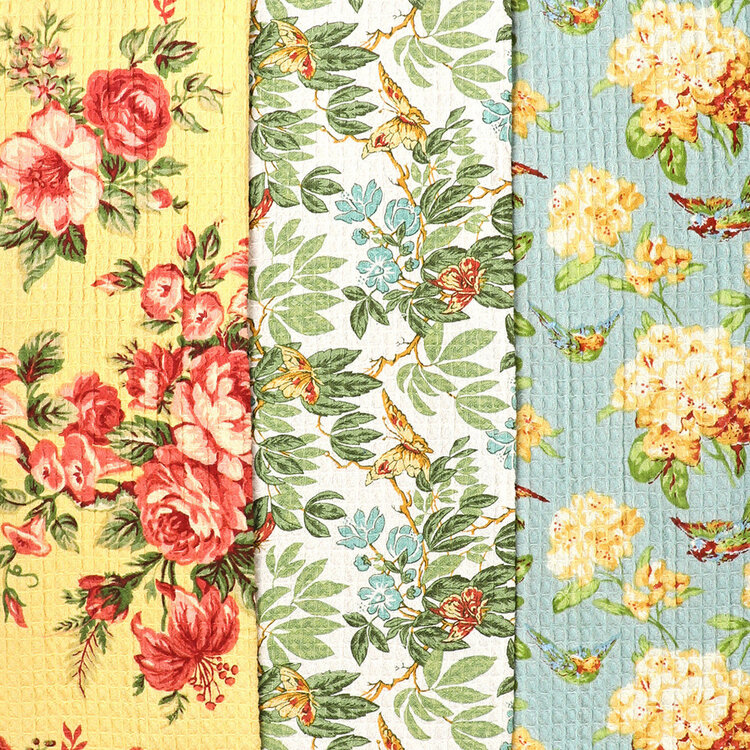 April Cornell Portugal Patchwork Dishtowels, set of 3